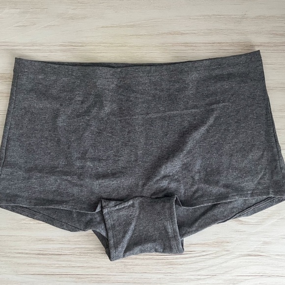 Victoria’s Secret VS PINK Cotton Shortie Boyshort - Dark Grey - Picture 2 of 5